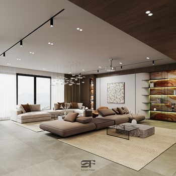 طراحی معماری مدرن مجتمع مسکونی ۶ طبقه در لواسان