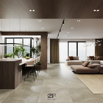 معماری داخلی مجتمع مسکونی لواسان با متراژ ۲۰۰ متر