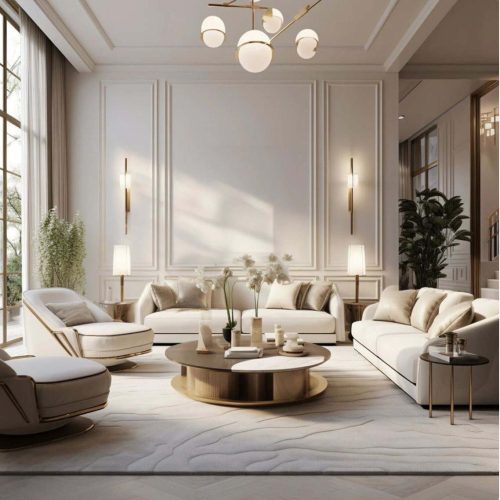 نمونه اجرای طراحی داخلی نئوکلاسیک در آپارتمان کوچک